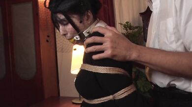 CMC-243 Mourning dress Crotch rope slave young widow and editor in charge Alice Toyonaka