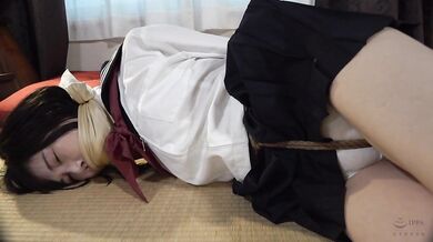CMV-145 Crotch rope DID Gagged A woman tied up with a rope and writhing in agony - Mai Imai